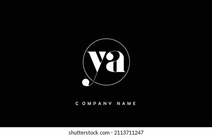 YA, AY Alphabets Letters Logo Monogram