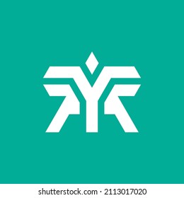 YA AY logo. the letter Y and A perfectly combined into a new, modern and original Logo
