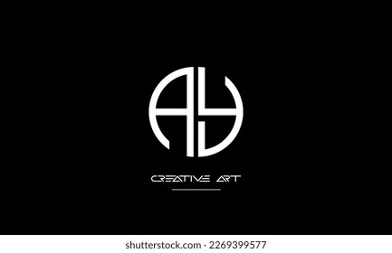 YA, AY, Y, A Abstrakte Buchstaben Logo-Monogramm