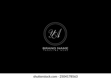 YA circle letter logo design with circle shape. YA ellipse letters with typographic style. initials form a circle logo. YA Circle Abstract Monogram Letter Mark Vector, YA latter logo. spread logo