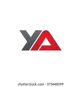 YA company linked letter logo black red