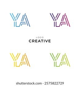 YA Creative Latter Logo Design. Monogram Design. By Custom Branding Logo. Creative Logo Design. Vector illustration. Modern Design. Logo Template.