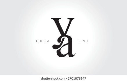 YA  Elegant Serif Monogram Logo – Luxury Lowercase Typographic Lettermark for Modern Branding