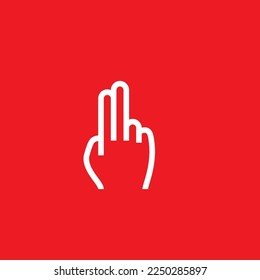 Ya gesture icon, graphics resource template, vector illustration.