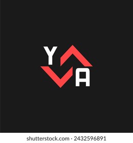 YA Construcción inicial Bienes Raíces Hogar Logo Diseño Vector
