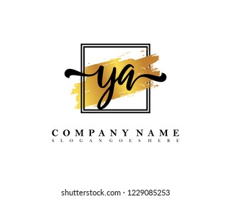 YA Initial handwriting logo concept