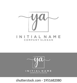 YA Initial letters, handwriting signature logo.