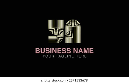 YA initial logo | initial based abstract modern minimal creative logo, vector template image. luxury logotype , real estate homie . typography . initials 