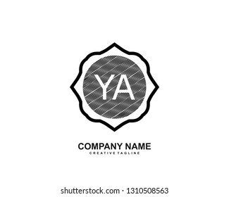 YA initial logo template vector