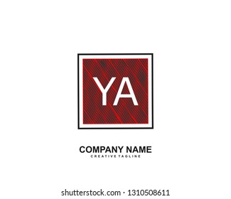 YA initial logo template vector