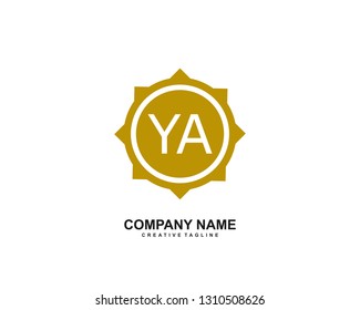 YA initial logo template vector