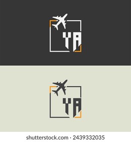 YA initial monogram logo with square style design.