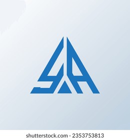 Diseño creativo del logo de la carta de YA. Un diseño único.
