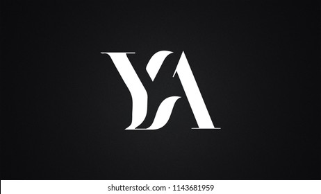 YA Letter Logo Design Template Vector