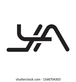YA letter logo template vector icon design