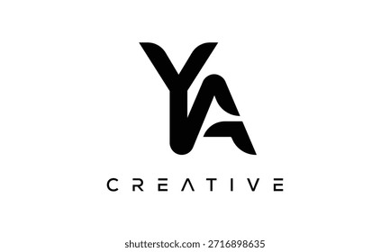 YA Letter Monogram Logo for Modern Creative Brand Identity