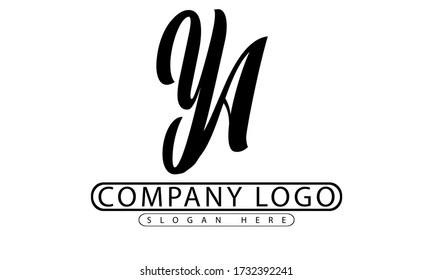 ya letter vector logo design illustration icon