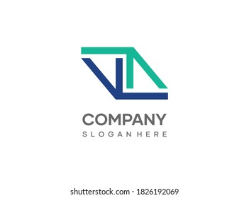 YA logo design. Y and A initials logo design vector