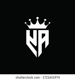 YA logo monogram emblem style with crown shape design template