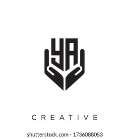 ya luxury logo design vector icon