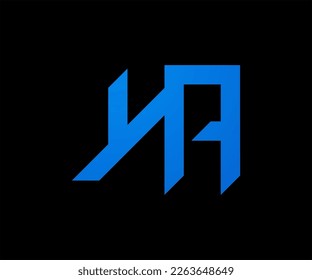YA Monogram Logo, Letter YA Logo Design. Logo für Alphabet-Buchstaben. Anfangsbuchstabe YA Logo Template Design. YA Monogramm 