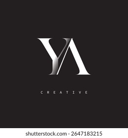 YA Monogramm Logo Minimal Eleganter Buchstabe Zeichen für Luxus, Mode   Kreative Marken	
