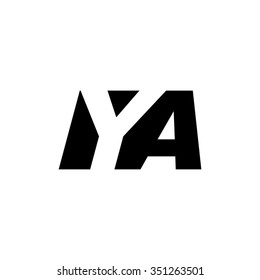 YA negative space letter logo
