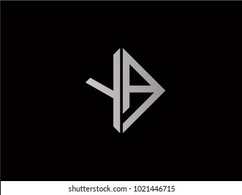 Ya Square Shape Silver Color Logo Stock Vector (Royalty Free ...