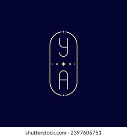 YA wedding lie monogram with high quality professional design that will print well across any print media