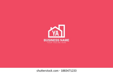 ya  y a initial  based abstract modern minimal creative logo, vector template image. luxury logotype logo, real estate homie logo.