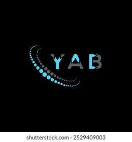 YAB letter logo creative design. YAB unique design.
