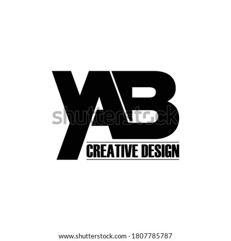 YAB letter monogram logo design vector