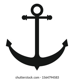 Yacht anchor icon. Simple illustration of yacht anchor vector icon for web design isolated on white background