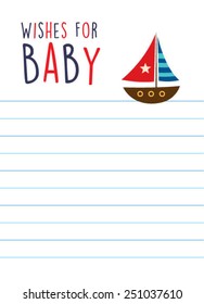 yacht baby wishes card