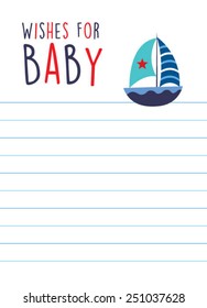 yacht baby wishes card