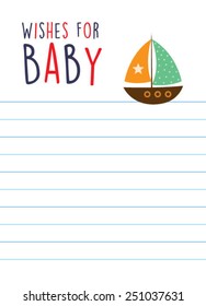 yacht baby wishes card