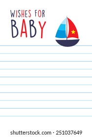 yacht baby wishes card