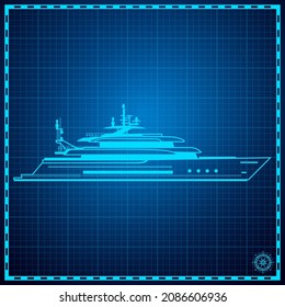 Yacht Blueprint Superyacht Concept Plan