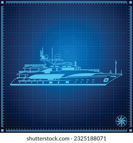 Yacht Blueprint Superyacht Concept Plan