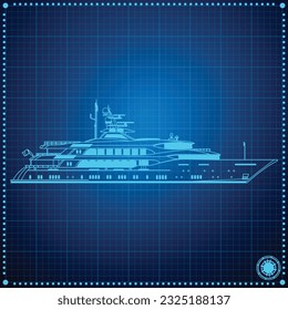 Yacht Blueprint Superyacht Concept Plan