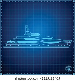 Yacht Blueprint Superyacht Concept Plan