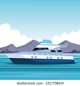 yacht boat cartoon