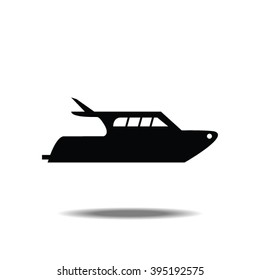 Yacht Boat Icon Vector Illustration