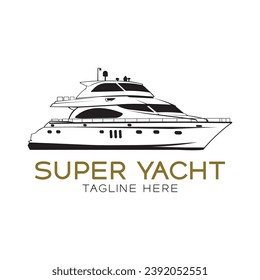 Yacht boat logo vector illustration, perfect for club logo and rental company logo