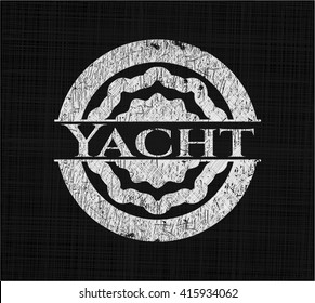 Yacht with chalkboard texture