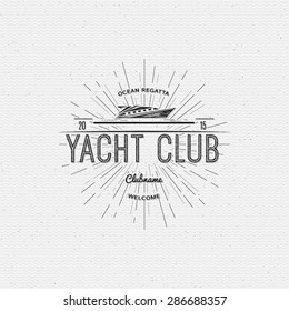 Yacht club badges logos and labels for any use, on a white background