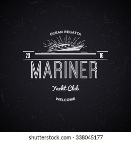 Yacht club badges logos and labels for any use, on a white background