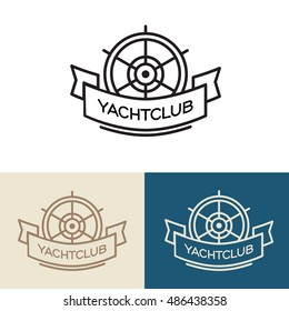 Yacht club logo design.