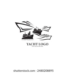 logo de yacht club símbolo de concepto de aventura sea or ocean trip