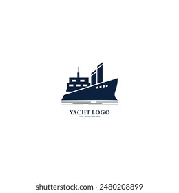 logo de yacht club símbolo de concepto de aventura sea or ocean trip